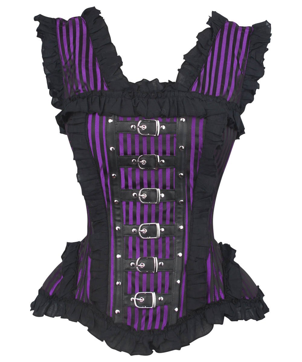 Leeba Purple Brocade Gothic Corset