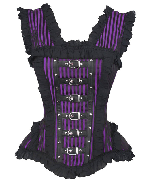 Leeba Purple Brocade Gothic Corset