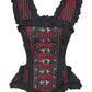 Rolan Gothic Overbsut Maroon Brocade Corset