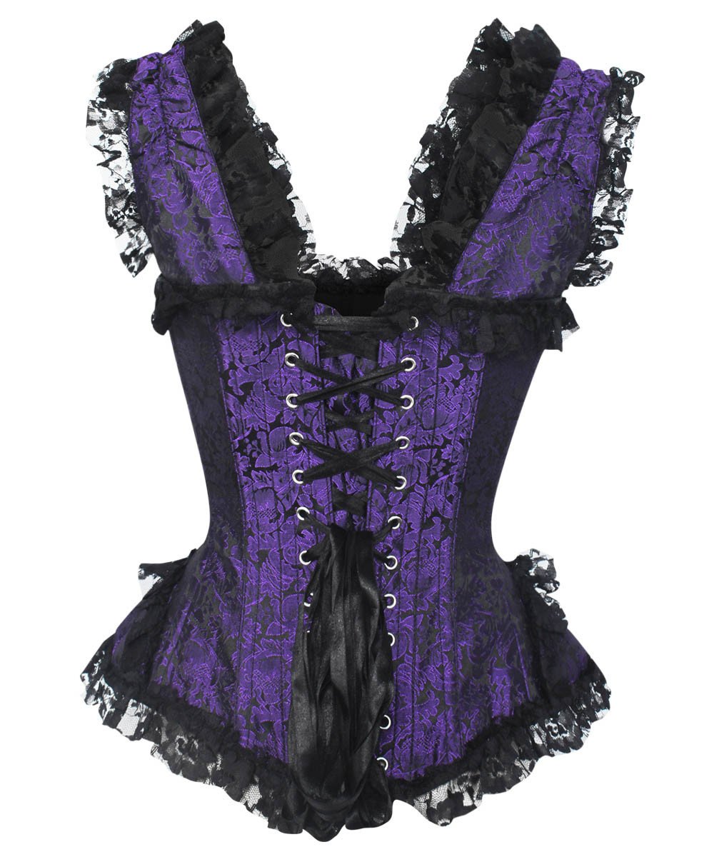 Ainslee Burlesque Purple Overbust Corset