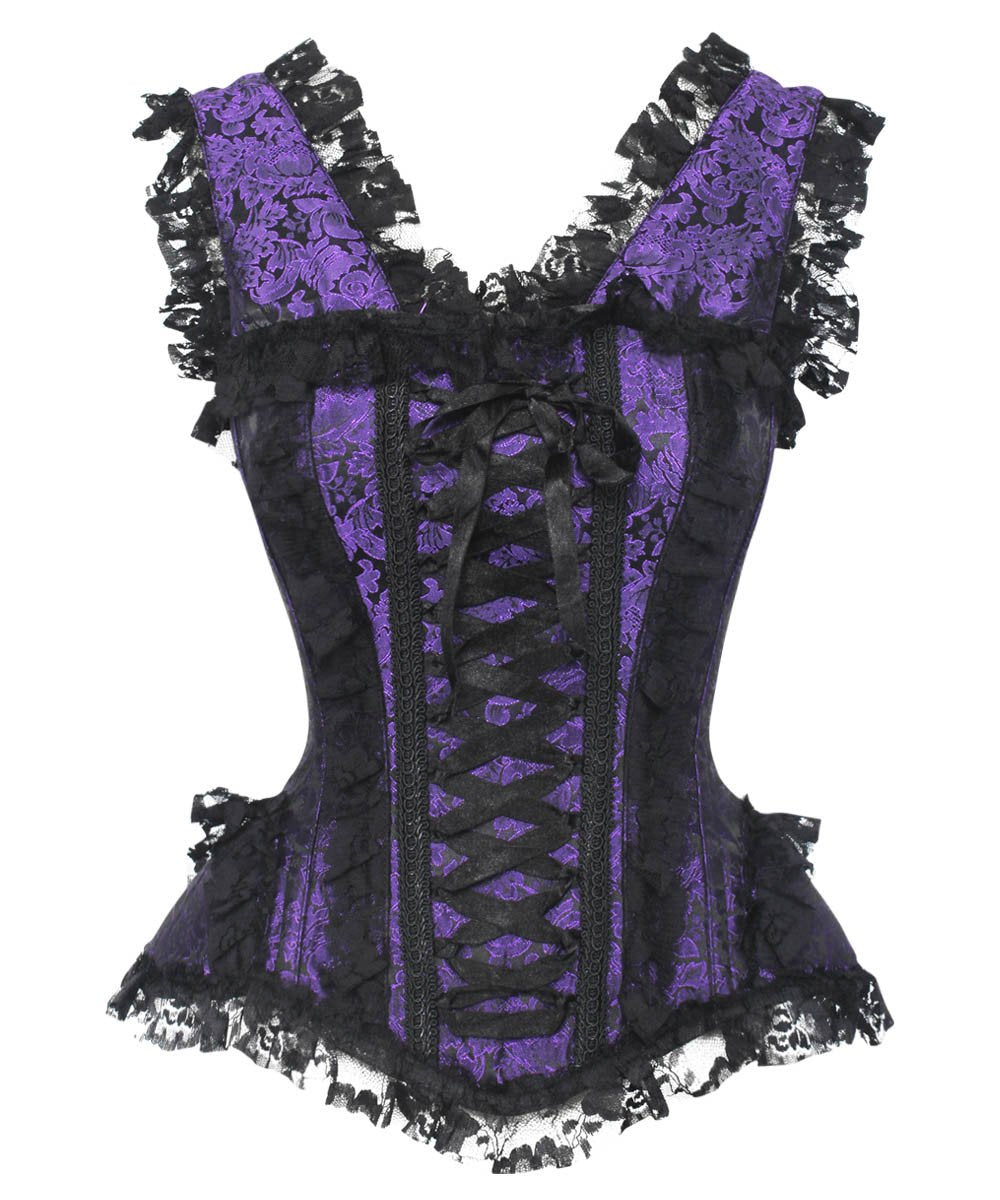 Ainslee Burlesque Purple Overbust Corset