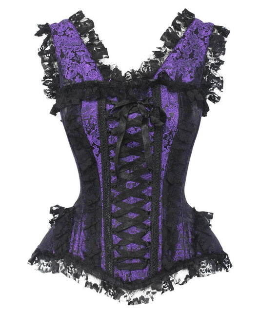 Ainslee Burlesque Purple Overbust Corset