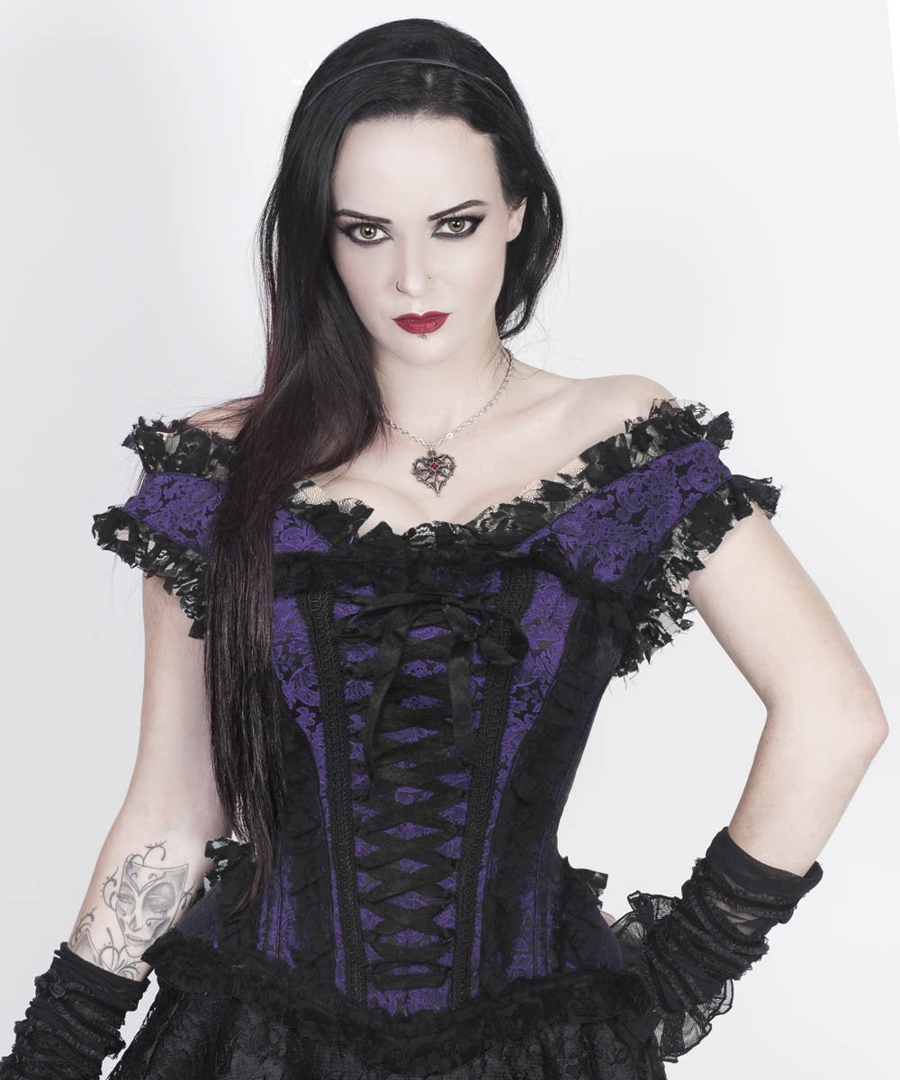 Ainslee Burlesque Purple Overbust Corset