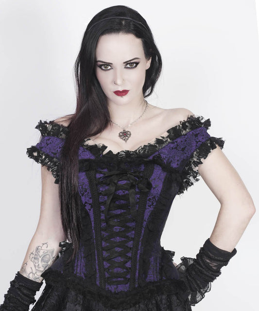 Ainslee Burlesque Purple Overbust Corset