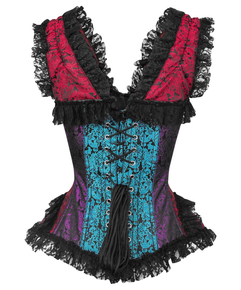 Daere Gothic Overbust Brocade Corset