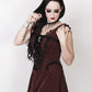Agrafena Halter Burlesque Dress in Brown Velvet
