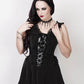 Finka Halter Burlesque Dress in Black Velvet