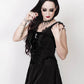 Finka Halter Burlesque Dress in Black Velvet