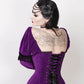 Robbie Gothic Overbust Purple Corset with Attached Sleeve