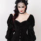 Agostina Gothic Overbust Black Corset with Attached Sleeve