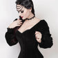 Agostina Gothic Overbust Black Corset with Attached Sleeve