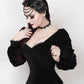 Agostina Gothic Overbust Custom Made Black Corset with Attached Sleeve