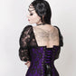 Rolph Lace Overlay Purple Overbust Custom Made Corset with Attached Sleeve