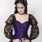 Rolph Lace Overlay Purple Overbust Corset with Attached Sleeve