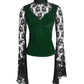 Lanny Long Flared Sleeve Green Top