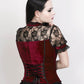 Fane Gothic Top in Maroon Velvet