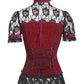 Fane Gothic Top in Maroon Velvet
