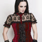 Fane Gothic Top in Maroon Velvet