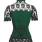 Leofric Gothic Top in Green Velvet