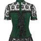 Leofric Gothic Top in Green Velvet