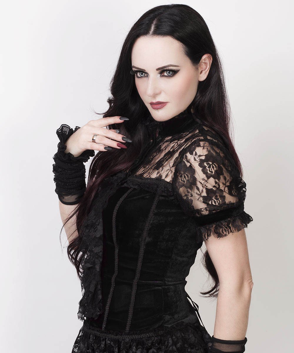 Agrippa Gothic Top in Black Velvet