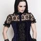 Candace Gothic Top in Blue Velvet
