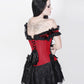 Ruchel Red Halter Burlesque Corset Dress