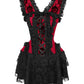 Ruchel Red Halter Burlesque Corset Dress