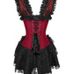 Agar Burgundy Halter Burlesque Corset Dress