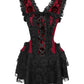 Agar Burgundy Halter Burlesque Corset Dress