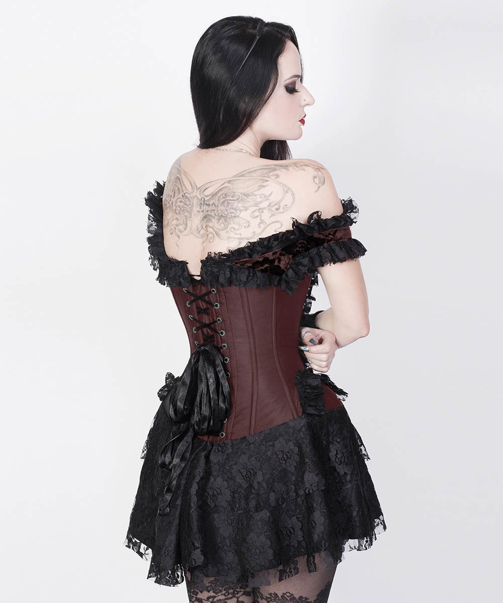 Caetlin Brown Halter Burlesque Corset Dress