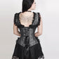 Chihiro Halter Burlesque Corset Dress in Silver Brocade