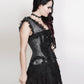 Chihiro Halter Burlesque Corset Dress in Silver Brocade