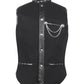 Ellayne Gothic Men's Waist Coat in Black Cotton