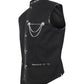 Ellayne Gothic Men's Waist Coat in Black Cotton