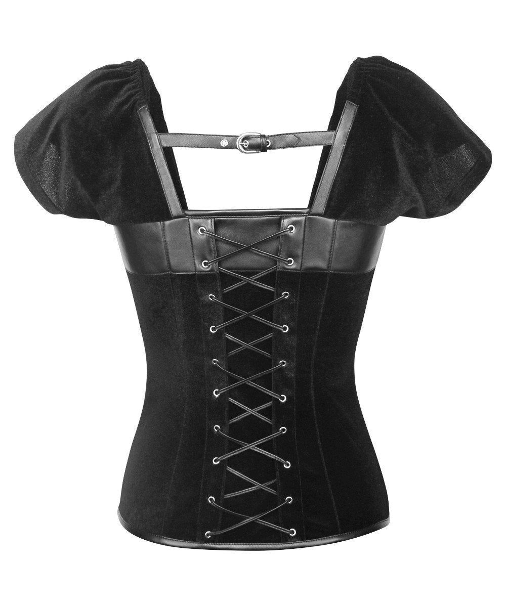 Jayna Black Velvet Top