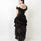Nairi Burlesque Black Dress in Velvet