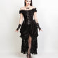 Nairi Burlesque Black Dress in Velvet
