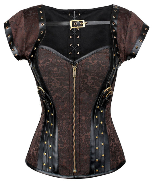 Ellecia Steampunk Overbust Corset with Bolero
