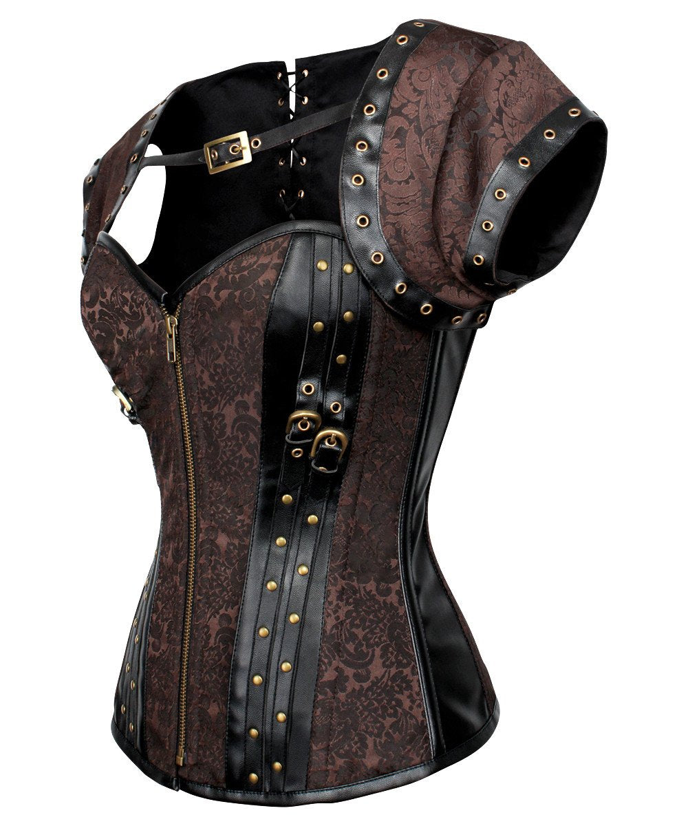 Ellecia Steampunk Overbust Corset with Bolero