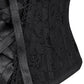 Ellecia Underbust Black Corset with Lace Overlay