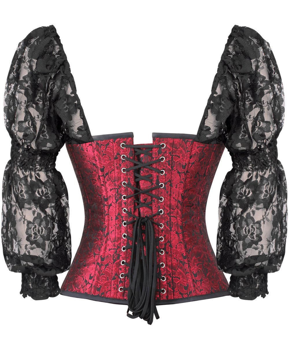 Cathrine Gothic Overbust Corset with Attached Sleeve