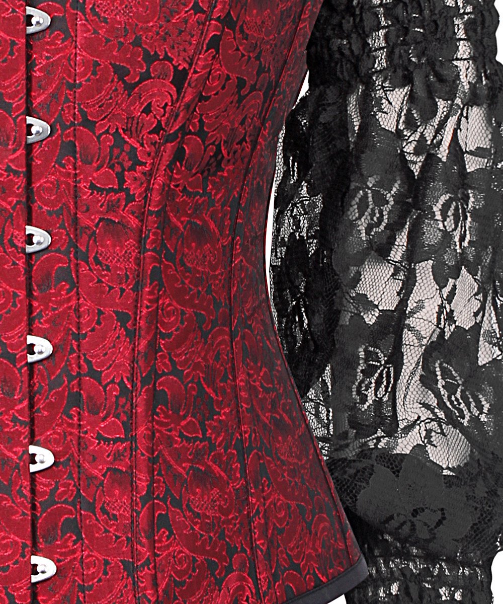 Cathrine Gothic Overbust Corset with Attached Sleeve