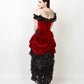 Blenda Velvet Burlesque Maroon Dress