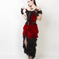 Blenda Velvet Burlesque Maroon Dress