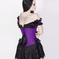 Dahna Purple Halter Burlesque Corset Dress