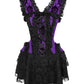Dahna Purple Halter Burlesque Corset Dress