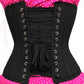 Black Waist Shaper Corset in 100% Cotton