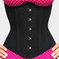 Black Waist Shaper Corset in 100% Cotton