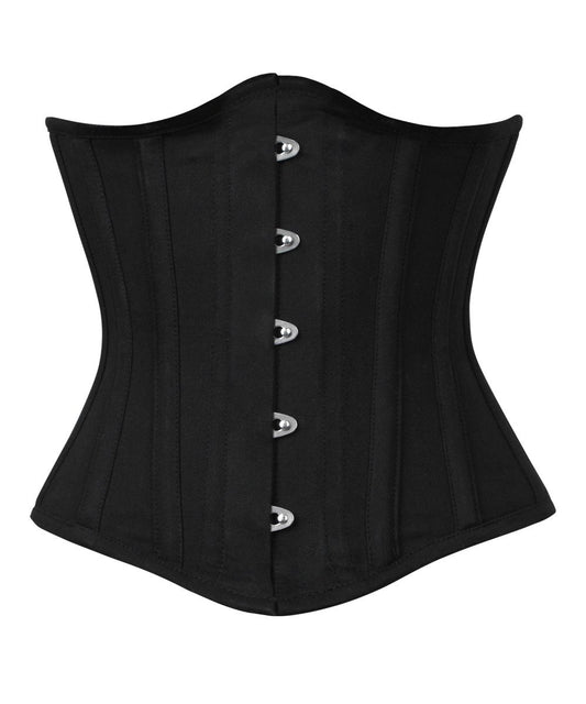 Black Waist Shaper Corset in 100% Cotton